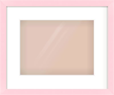Pink Paint Flat Frame for 28 × 21cm artwork, with Smooth White Single Mount