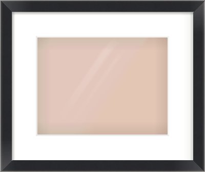 Black/Silver Flat Frame for 28 × 21cm artwork, with Smooth White Single Mount
