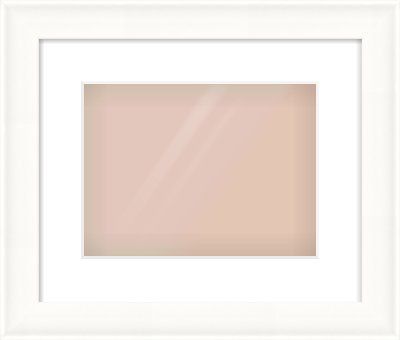 White Spoon Frame for 28 × 21cm artwork, with Smooth White Single Mount