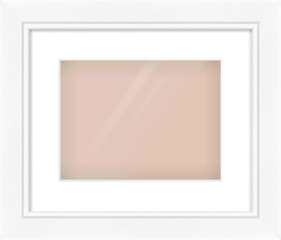 White Reverse Frame for 28 × 21cm artwork, with Smooth White Single Mount