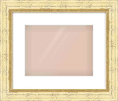 Gold Reverse Frame for 28 × 21cm artwork, with Smooth White Single Mount