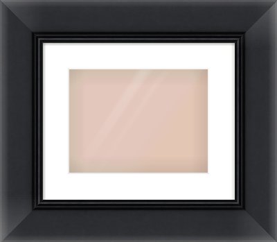 Black Reverse Frame for 28 × 21cm artwork, with Smooth White Single Mount