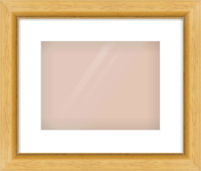 Natural Wood Reverse Frame for 28 × 21cm artwork, with Smooth White Single Mount
