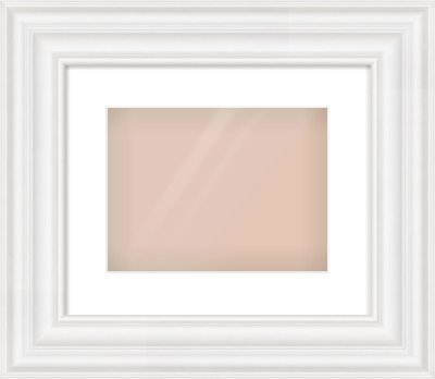 White Spoon Frame for 28 × 21cm artwork, with Smooth White Single Mount