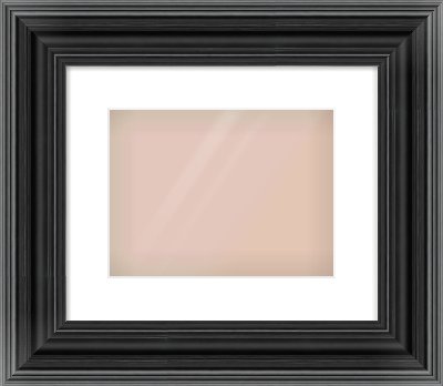 Black Spoon Frame for 28 × 21cm artwork, with Smooth White Single Mount