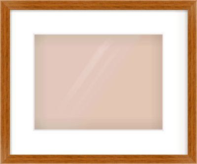 Natural Wood Flat Frame for 28 × 21cm artwork, with Smooth White Single Mount