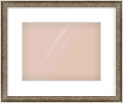 Silver Scoop Frame for 28 × 21cm artwork, with Smooth White Single Mount