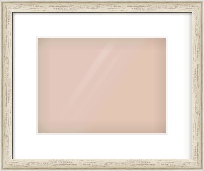 Champagne Silver with Black Sides Cushion Frame for 28 × 21cm artwork, with Smooth White Single Mount