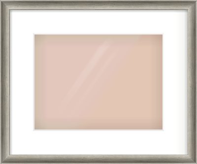 Silver Cushion Frame for 28 × 21cm artwork, with Smooth White Single Mount