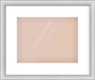 Silver Cushion Frame for 28 × 21cm artwork, with Smooth White Single Mount