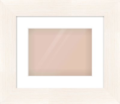 Ivory Driftwood Flat Frame for 28 × 21cm artwork, with Smooth White Single Mount