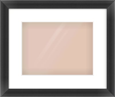 Black Scoop Frame for 28 × 21cm artwork, with Smooth White Single Mount