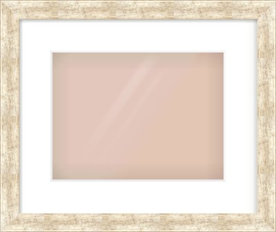 Silver Flat Frame for 28 × 21cm artwork, with Smooth White Single Mount