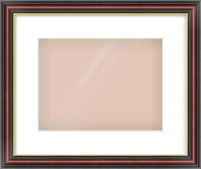 Brown Reverse Frame for 28 × 21cm artwork, with Smooth White Single Mount