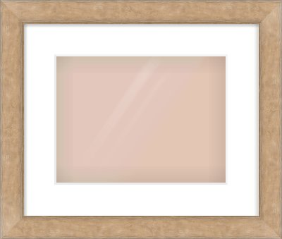 Bronze Flat Frame for 280 × 210mm artwork, with Smooth White Single Mount