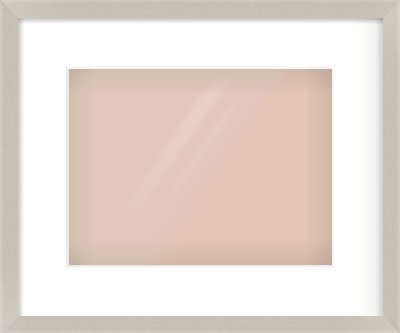 Grey Flat Frame for 28 × 21cm artwork, with Smooth White Single Mount