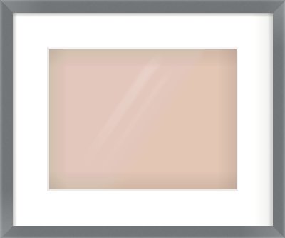 Grey Flat Frame for 28 × 21cm artwork, with Smooth White Single Mount