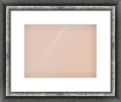 Black / Pewter Reverse Frame for 28 × 21cm artwork, with Smooth White Single Mount