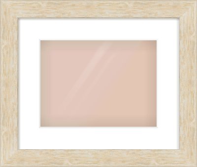 Premium Flat Frame for 28 × 21cm artwork, with Smooth White Single Mount