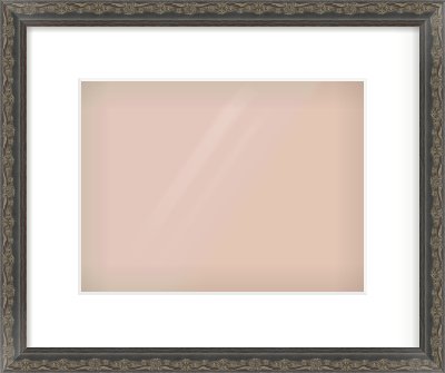 Black Scoop Frame for 28 × 21cm artwork, with Smooth White Single Mount