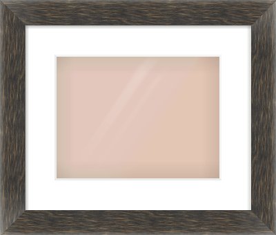 Black Flat Frame for 28 × 21cm artwork, with Smooth White Single Mount
