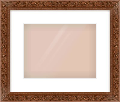 Maroon Decorative Frame for 28 × 21cm artwork, with Smooth White Single Mount