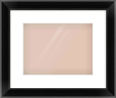 Black Cushion Frame for 28 × 21cm artwork, with Smooth White Single Mount