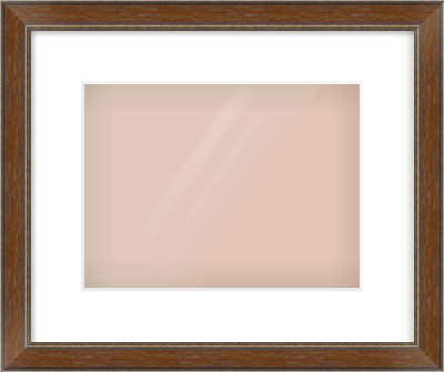 Walnut / Pewter Reverse Frame for 28 × 21cm artwork, with Smooth White Single Mount