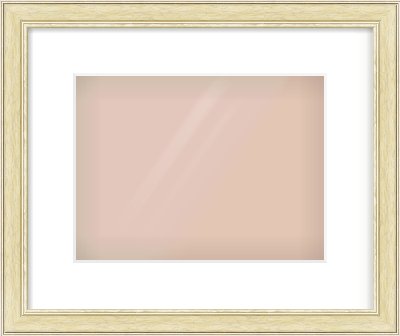 Ivory Reverse Frame for 28 × 21cm artwork, with Smooth White Single Mount