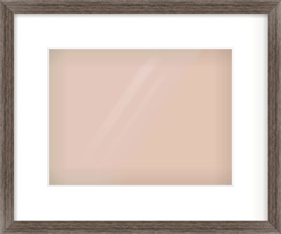 Dark Walnut Flat Frame for 28 × 21cm artwork, with Smooth White Single Mount