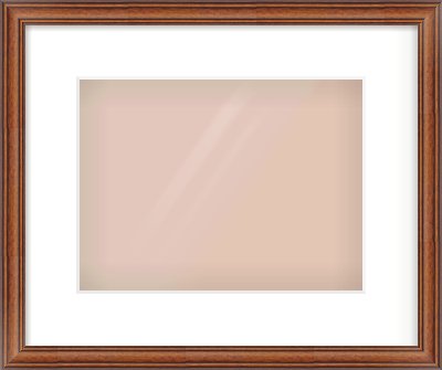 Brown Cushion Frame for 28 × 21cm artwork, with Smooth White Single Mount