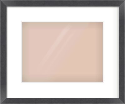 Black Flat Frame for 28 × 21cm artwork, with Smooth White Single Mount