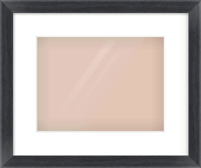 Black Wood Grain Flat Frame for 28 × 21cm artwork, with Smooth White Single Mount