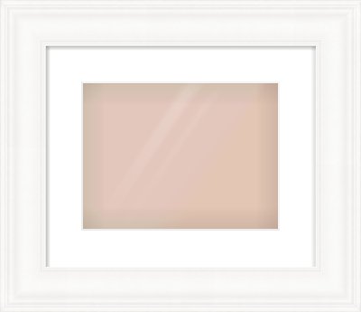 White Scoop Frame for 28 × 21cm artwork, with Smooth White Single Mount