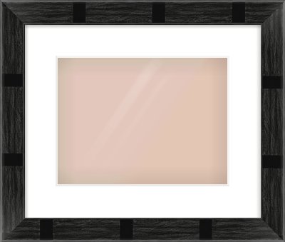 Black Flat Frame for 28 × 21cm artwork, with Smooth White Single Mount