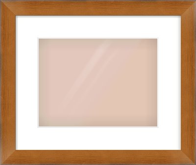 Brushed Bronze with Black Sides Flat Frame for 280 × 210mm artwork, with Smooth White Single Mount