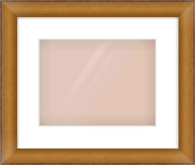 Bronze Cushion Frame for 280 × 210mm artwork, with Smooth White Single Mount