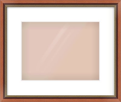 Brown Spoon Frame for 28 × 21cm artwork, with Smooth White Single Mount