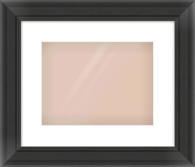 Black Spoon Frame for 28 × 21cm artwork, with Smooth White Single Mount