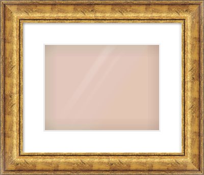 Gold Dome Frame for 28 × 21cm artwork, with Smooth White Single Mount