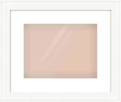 White Scoop Frame for 28 × 21cm artwork, with Smooth White Single Mount