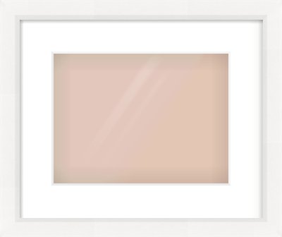White Beveled Frame for 28 × 21cm artwork, with Smooth White Single Mount