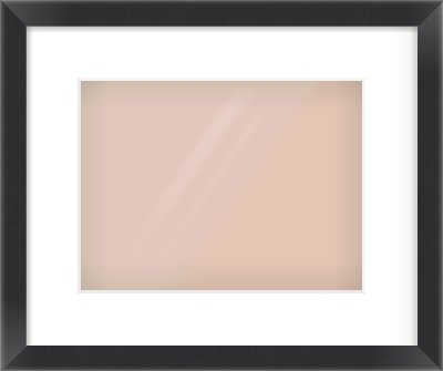 Black Flat Frame for 28 × 21cm artwork, with Smooth White Single Mount