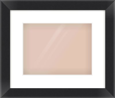 Black Flat Frame for 28 × 21cm artwork, with Smooth White Single Mount