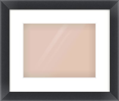 Black Bevel Frame for 28 × 21cm artwork, with Smooth White Single Mount
