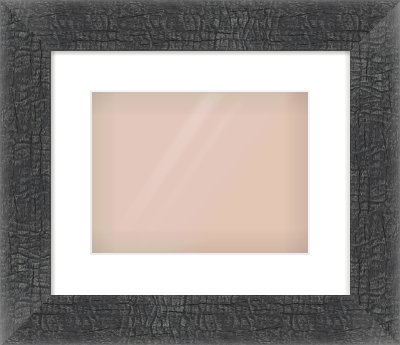 Carbon Flat Frame for 28 × 21cm artwork, with Smooth White Single Mount