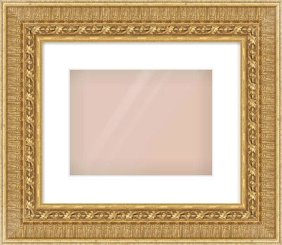 Gold Reverse Frame for 28 × 21cm artwork, with Smooth White Single Mount