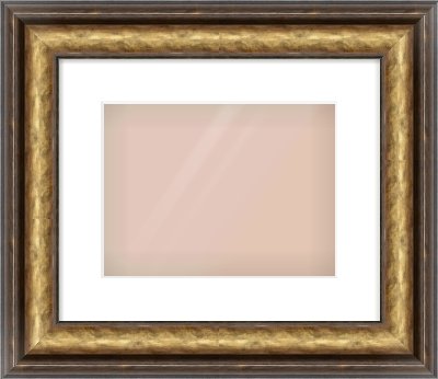 Gold Spoon Frame for 28 × 21cm artwork, with Smooth White Single Mount