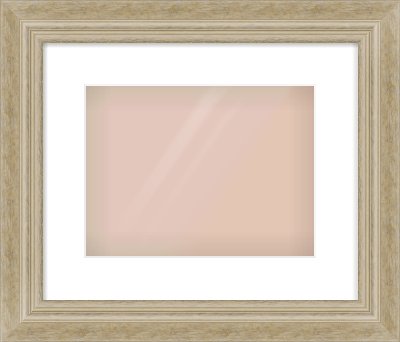 Ivory Scoop Frame for 28 × 21cm artwork, with Smooth White Single Mount