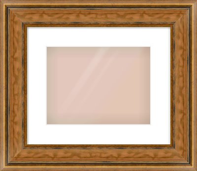 Gold Scoop Frame for 28 × 21cm artwork, with Smooth White Single Mount